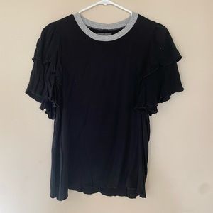 Ruffled short sleeve top